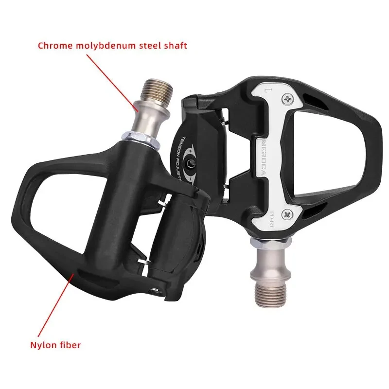 (image for) 1 Pair MEROCA Bike Lock Pedal Bicycle Self-Locking Pedal With Sealed Bearings Lock Piece For SPD System Road Bike Ultra-Light Pedal