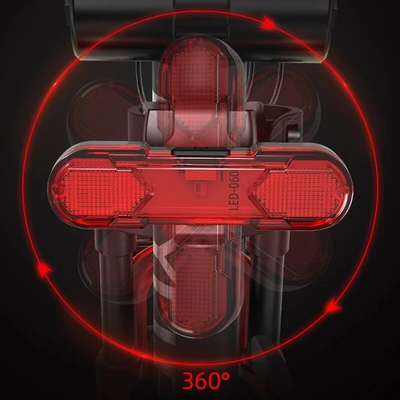 (image for) 1000LM Brightness Bike Light Set 6 Light Modes 1200mAh Battery Aluminum Alloy Bicycle Front Light with Smart Taillight for Mountain Bicycle Scooter