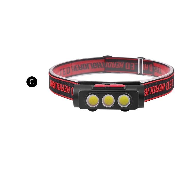 (image for) 2119A-C Ultra Bright Portable XPE+COB Headlight TYPE-C Charging Lightweight Waterproof for Outdoor Activities Emergencies Head lamp