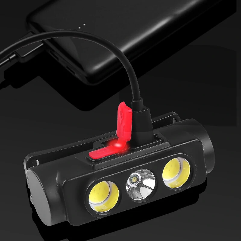 (image for) 2119A-C Ultra Bright Portable XPE+COB Headlight TYPE-C Charging Lightweight Waterproof for Outdoor Activities Emergencies Head lamp