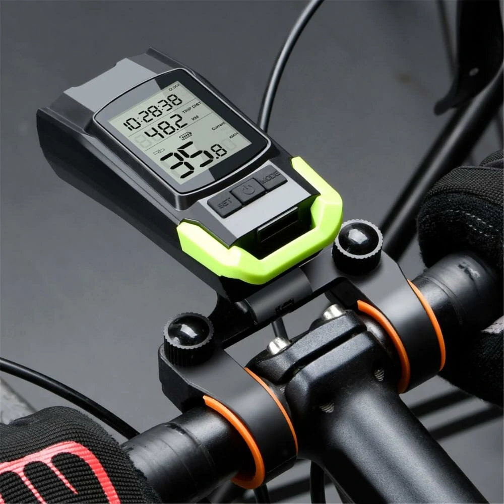 (image for) 3 in 1 Bike Headlight 800Lm Brightness 3 Light Mode 4000mAh Battery IP65 Waterproof Horn Speedometer Bicycle Front Lights