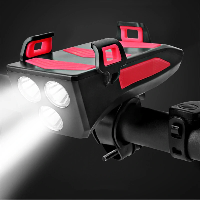 (image for) 4in1 4000mAh Bicycle Lights USB LED Rechargeable MTB Road Bike Waterproof Cycling Front Headlights Lamp