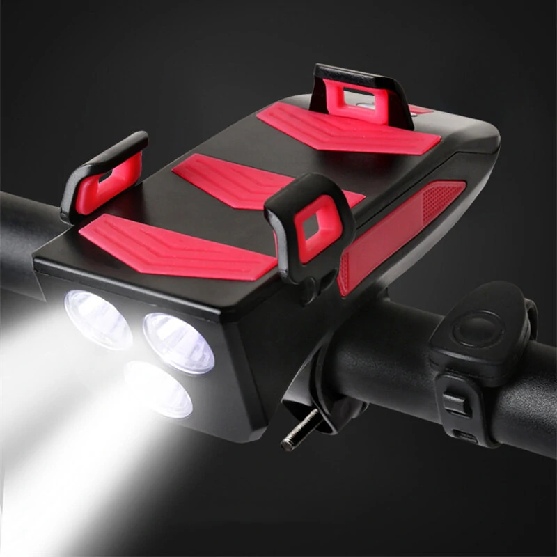 (image for) 4in1 4000mAh Bicycle Lights USB LED Rechargeable MTB Road Bike Waterproof Cycling Front Headlights Lamp