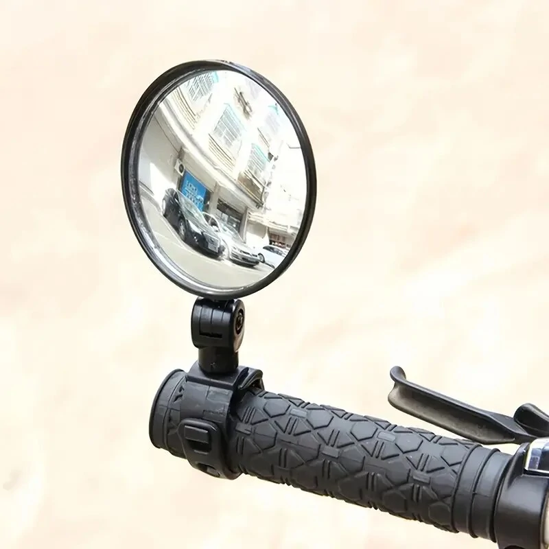 (image for) 8cm Rear 360 Degree Rotation Adjustable Bike Mirrors Universal Handlebar Mount Bike Cycling Reflector Safety View Mirror