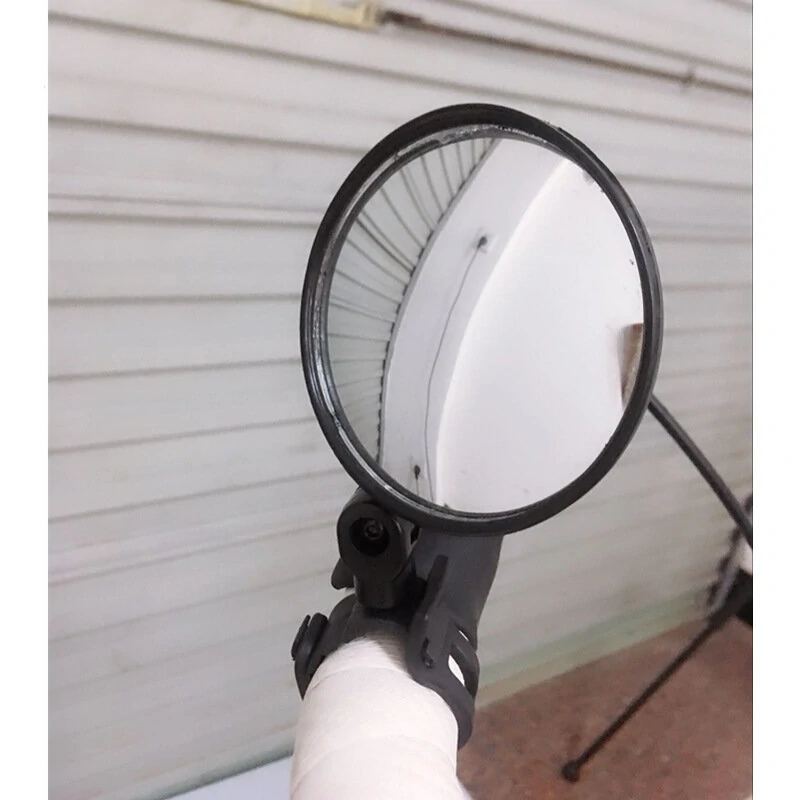 (image for) 8cm Rear 360 Degree Rotation Adjustable Bike Mirrors Universal Handlebar Mount Bike Cycling Reflector Safety View Mirror