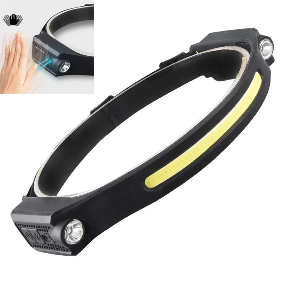 (image for) BIKIGHT LX300 2XPE+COB Induction Headlight 1200mAh 270° Wide Range 350LM 5 Lighting Modes Type-C Rechargeable Head Torch COB Outdoor Cycling Adventure Fishing Flashlight Bike Headlamp