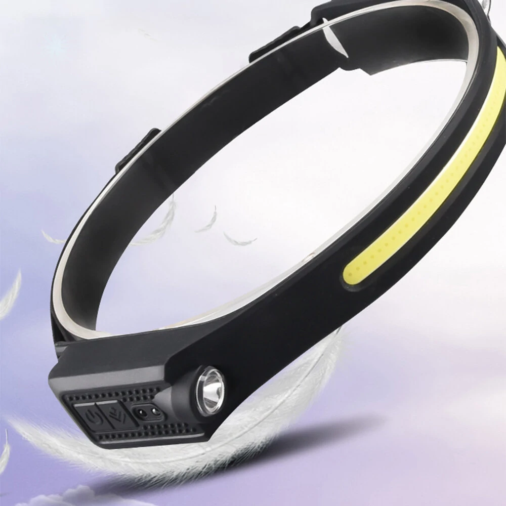 (image for) BIKIGHT LX300 2XPE+COB Induction Headlight 1200mAh 270° Wide Range 350LM 5 Lighting Modes Type-C Rechargeable Head Torch COB Outdoor Cycling Adventure Fishing Flashlight Bike Headlamp