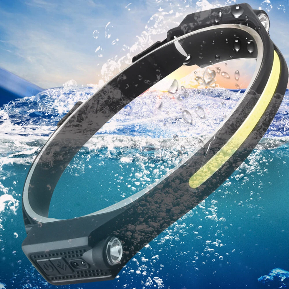 (image for) BIKIGHT LX300 2XPE+COB Induction Headlight 1200mAh 270° Wide Range 350LM 5 Lighting Modes Type-C Rechargeable Head Torch COB Outdoor Cycling Adventure Fishing Flashlight Bike Headlamp