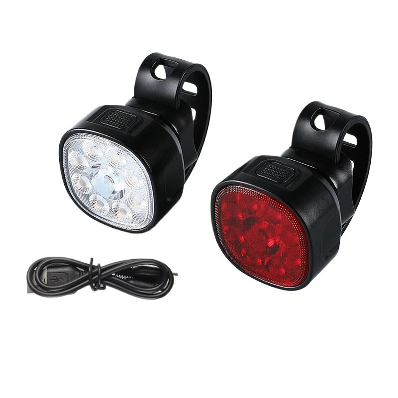 (image for) BIKIGHT Q9 Bike Light Set Bicycle Headlight 1500mAh Battery 8 Light Modes Type-C Rechargeable IP65 Waterproof Bicycle Front Light with Taillight for Outdoor Cycling