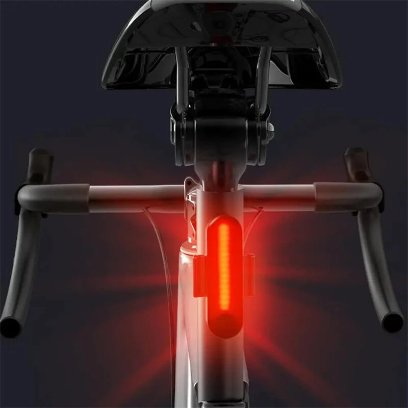 (image for) BIKIGHT Smart Bicycles Taillight 5 Modes Brightness 300mAh Battery Type-C Rechargeable Waterproof Warning Rear Light for Cycling