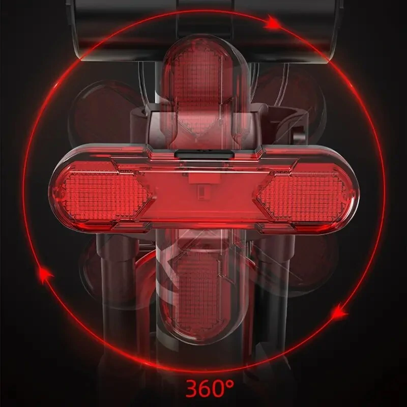 (image for) Bike Rear Light USB Rechargeable Bicycle Tail Light For Cycling Helmet Backpack Safety Warning TailLight
