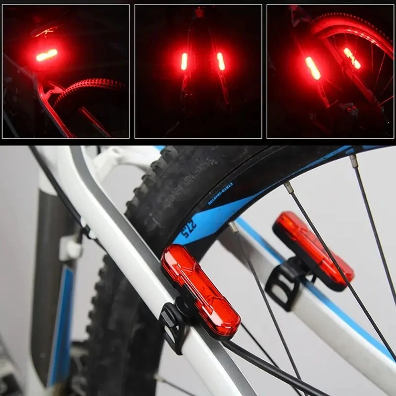 (image for) Bike Rear Light USB Rechargeable Bicycle Tail Light For Cycling Helmet Backpack Safety Warning TailLight