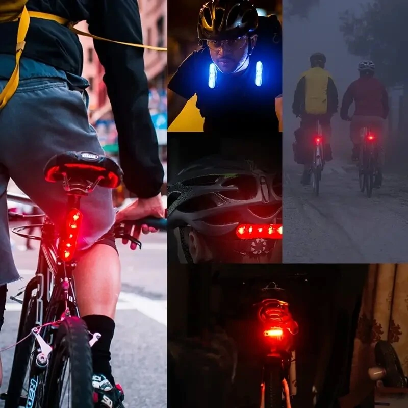 (image for) Bike Rear Light USB Rechargeable Bicycle Tail Light For Cycling Helmet Backpack Safety Warning TailLight