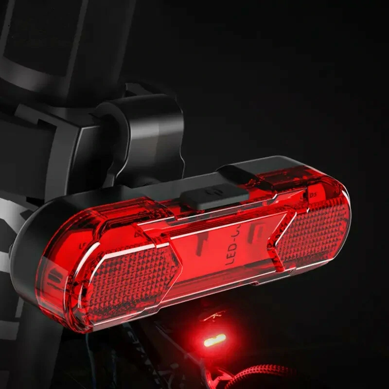 (image for) Bike Rear Light USB Rechargeable Bicycle Tail Light For Cycling Helmet Backpack Safety Warning TailLight