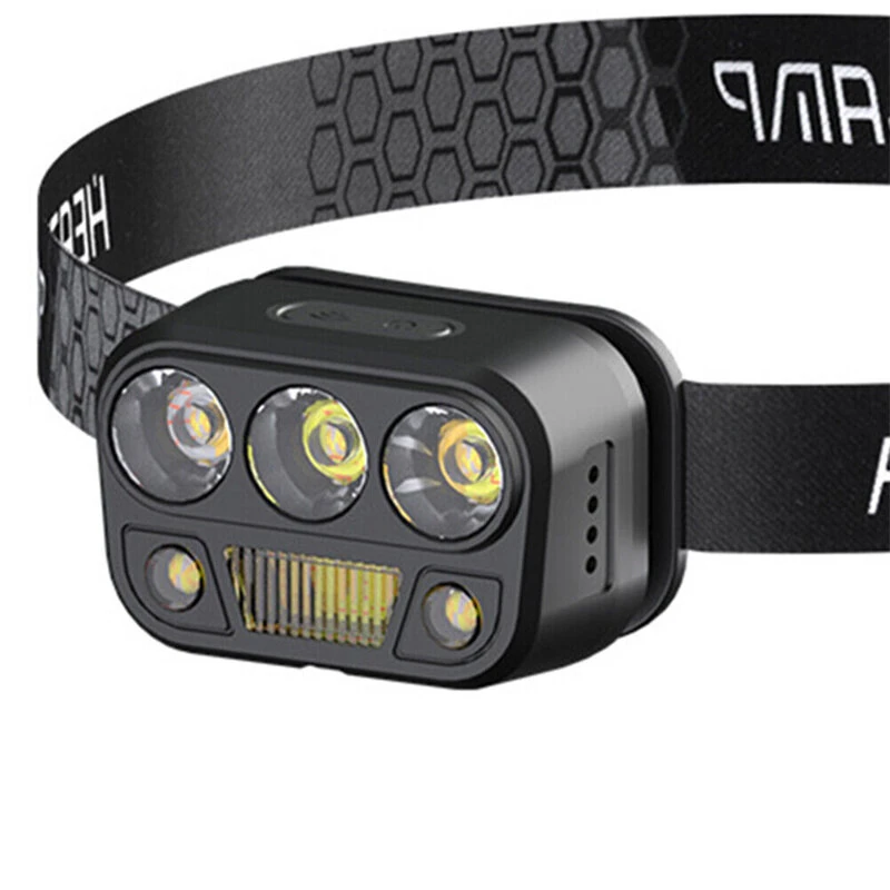 (image for) Bikight Smart Body Motion Sensor Portable Mini LED Headlamp USB Rechargeable Outdoor Camping Light Powerful Headlight Head Lamps