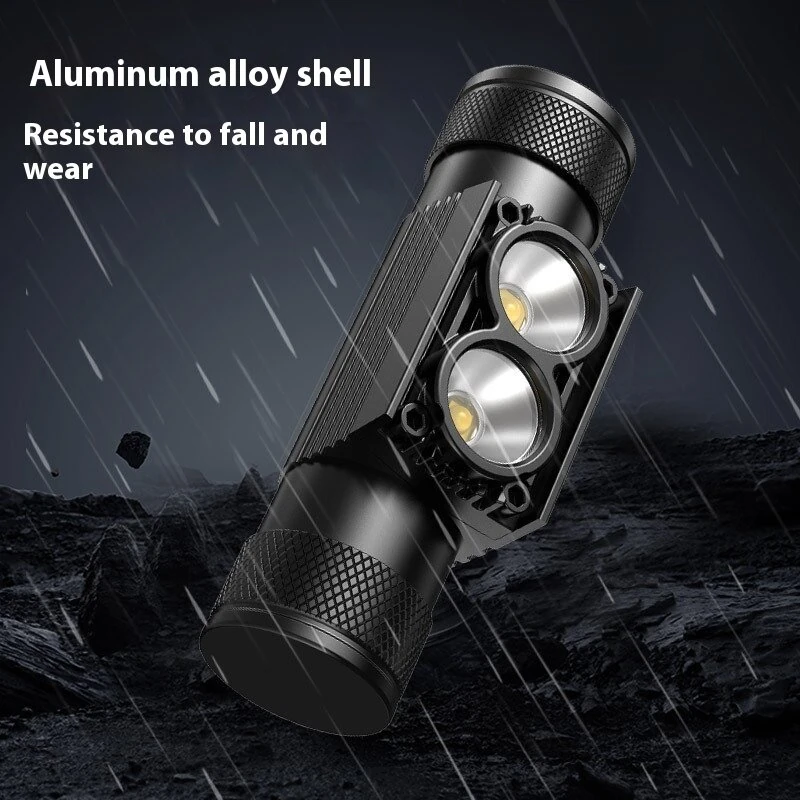 (image for) Bikight Super Bright Portable USB C Rechargeable Aluminum Alloy LED Headlamp with 18650 Battery Flashlights Head Light
