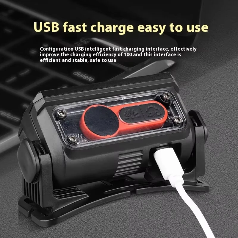 (image for) Bikight T142 Smart Sensor Powerful Type-C LED Headlamp 6 Modes 18650 Torch Built-in Battery Rechargeable Camping Fishing Light
