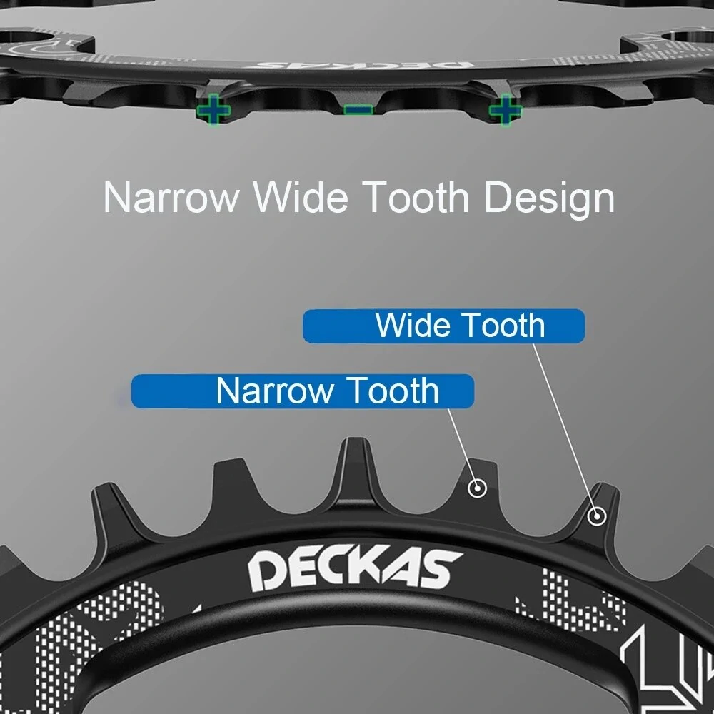 (image for) Deckas 104BCD Round Narrow Wide Chainring MTB Mountain Bike Bicycle 104BCD 32T 34T 36T 38T Crankset Tooth Plate Parts
