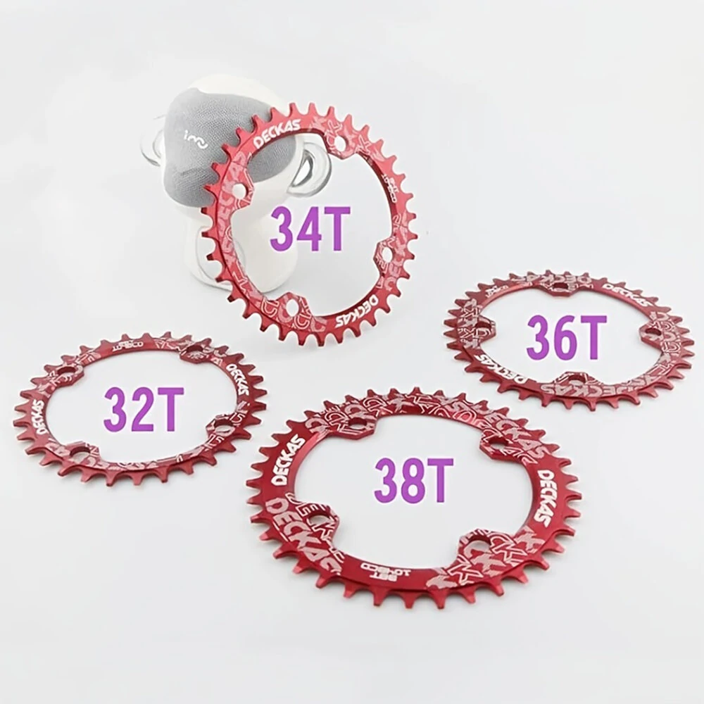 (image for) Deckas 104BCD Round Narrow Wide Chainring MTB Mountain Bike Bicycle 104BCD 32T 34T 36T 38T Crankset Tooth Plate Parts