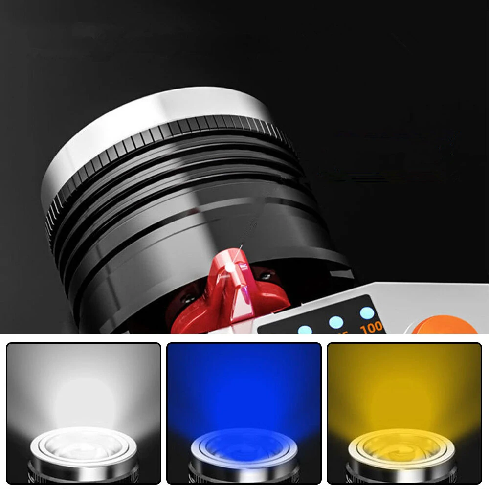 (image for) Outdoor 500LM Wave Sensor Headlamp White Yellow Blue 3 Light Source Fishing Headlights USB Charging Night Running Lamp