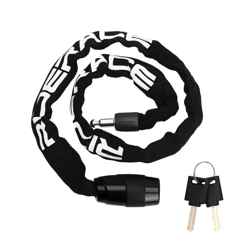 RIDERACE Bike Chain Lock Portable High Security Anti-Theft Bicycle Lock with 2 Keys for Bicycle Electric Scooter Motorcycle (image for) RIDERACE Bike Chain Lock Portable High Security Anti-Theft Bicycle Lock with 2 Keys for Bicycle Electric Scooter Motorcycle
