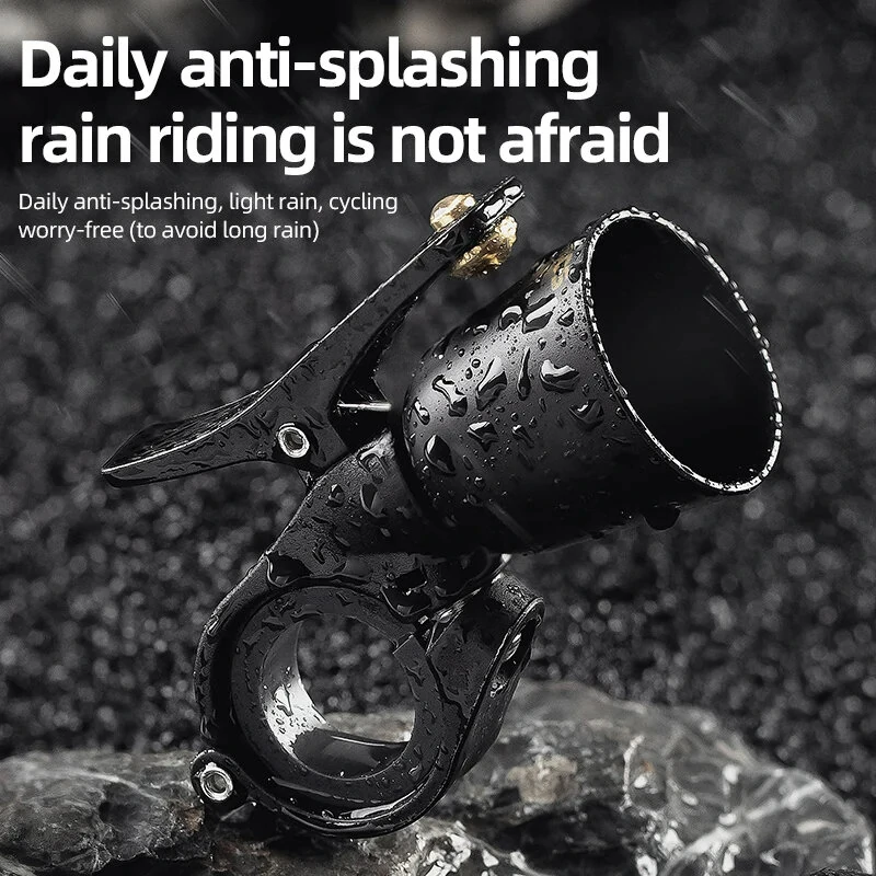 (image for) ROCKBROS Bike Bell 100db Copper Alloy Security Alert Waterproof Ring Easy Installation Crisp Bell for MTB Road Bicycle Cycling