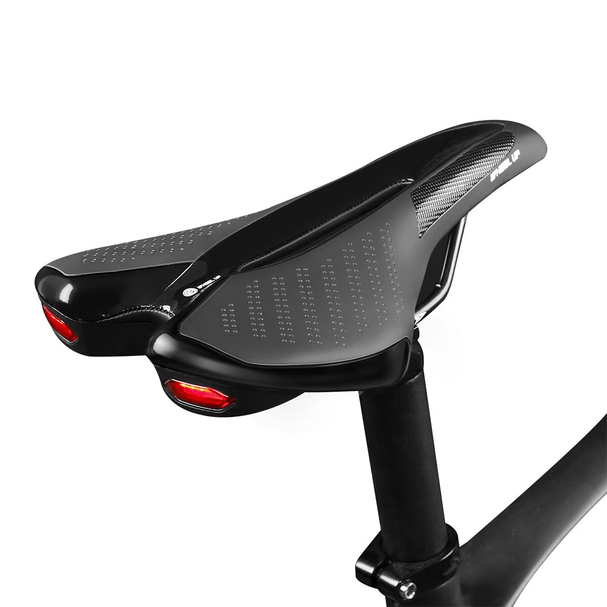 (image for) Road Bike Saddle MTB Bicycle Seat With Mountain Cycling Racing Warning Taillight USB Charging PU Breathable Soft Seat Cushion