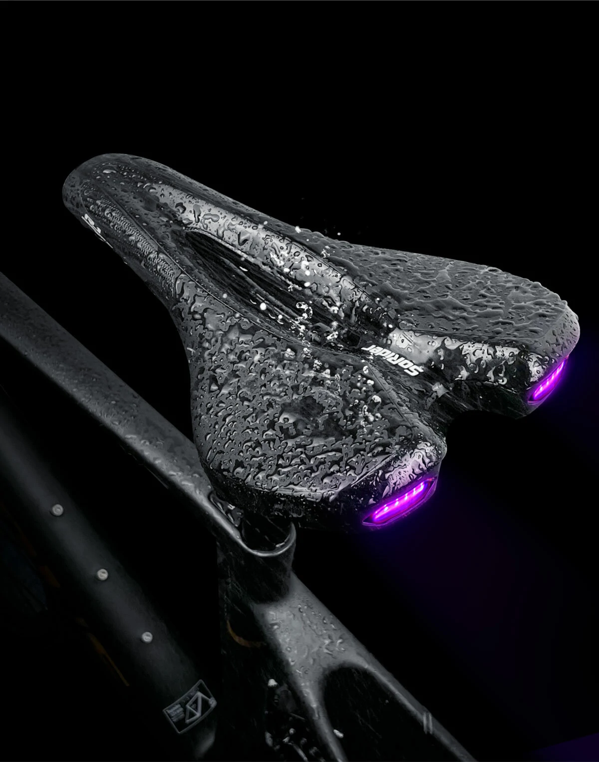(image for) Road Bike Saddle MTB Bicycle Seat With Warning Taillight USB Charging PU Breathable Soft Seat Cushion Mountain Cycling Racing