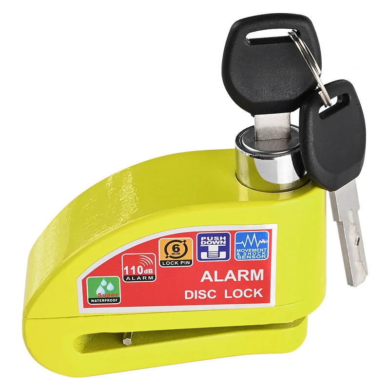 (image for) Smart Bicycle Disc Brake Lock 110dB Loud Alarm Anti-thief Protection Aluminum Alloy Waterproof Reminding Rope Lock for Bike Motorcycle