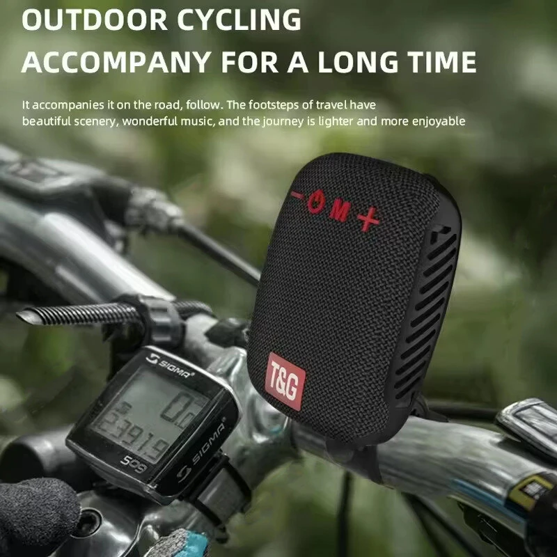 (image for) T&G Bike-specific Wireless Speaker 45mm Large Horn HiFi Sound bluetooth V5.3 Waterproof Fashion Portable Mini Outdoor Speaker with FM Radio for Cycling Riding Hiking