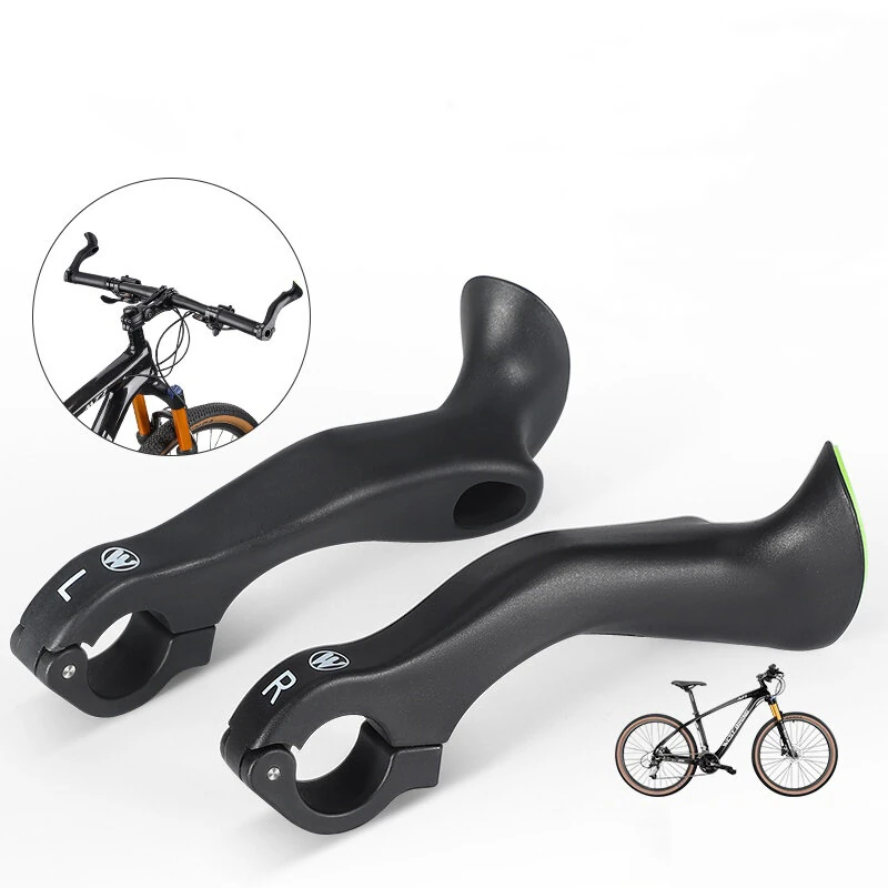 (image for) WEST BIKING Adjustable Fluorescent Bicycle Extended Handlebar Lightweight Mountain Bike Bar Ends Deputy Handle