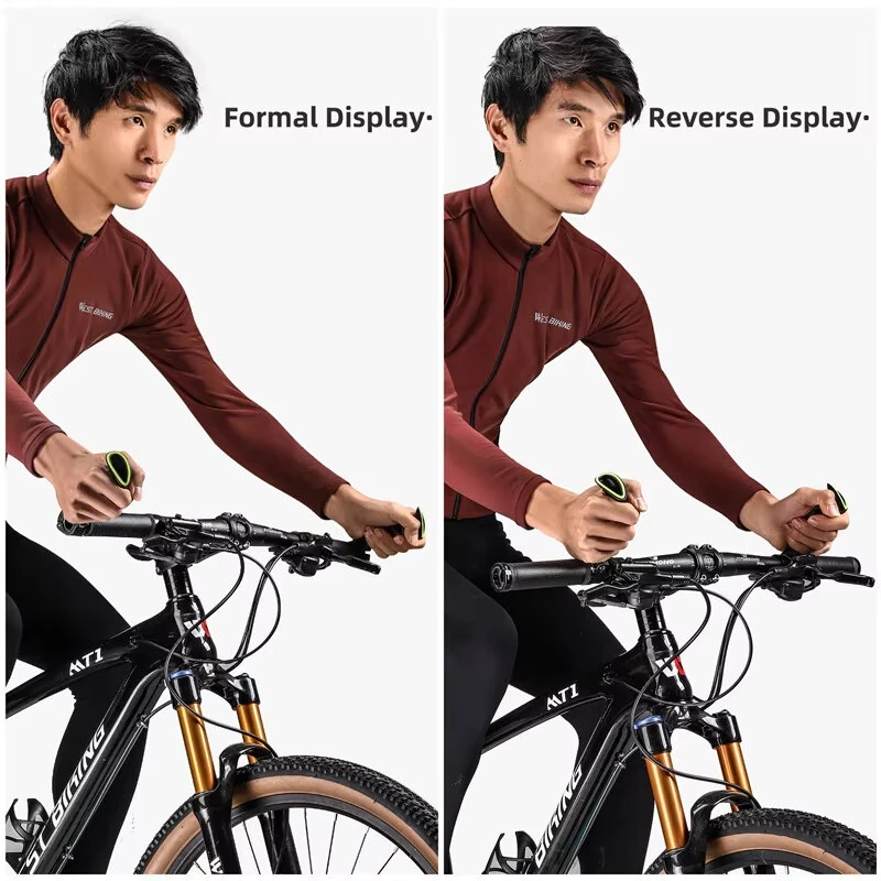 (image for) WEST BIKING Adjustable Fluorescent Bicycle Extended Handlebar Lightweight Mountain Bike Bar Ends Deputy Handle