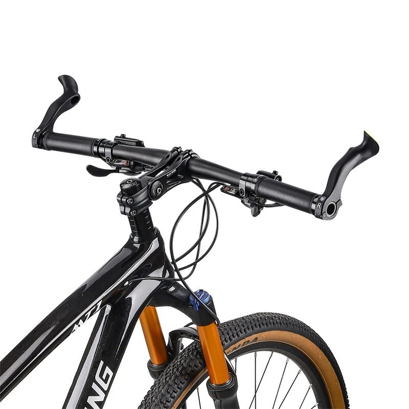 (image for) WEST BIKING Adjustable Fluorescent Bicycle Extended Handlebar Lightweight Mountain Bike Bar Ends Deputy Handle