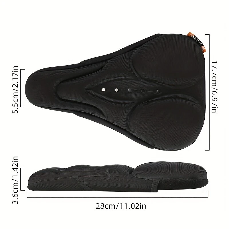 (image for) WEST BIKING Silicone High Elastic Bicycle Cushion Cover Breathable Soft Bike Seat Cushion with Rainproof Protection for Outdoor Riding