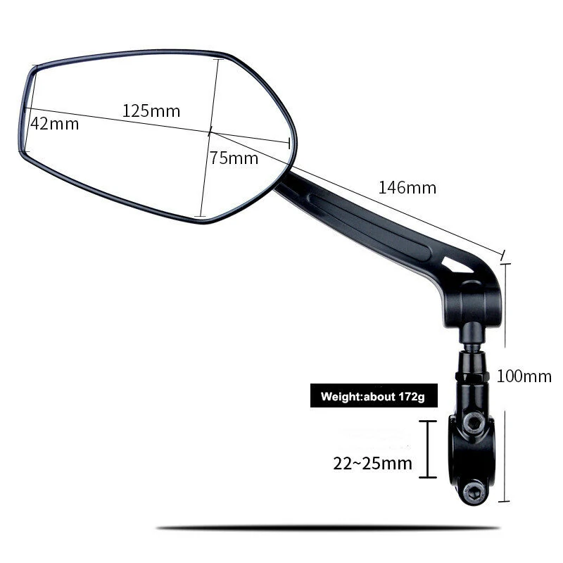 (image for) XANES 1 Pair HD View MTB Road Bike Mirrors 360° Adjustable Handlebar Rearview Mirror for Bicycle Motorcycle Accessories Rear Mirror