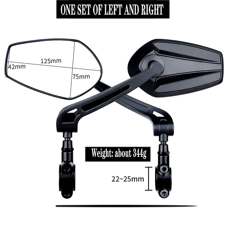 (image for) XANES 1 Pair HD View MTB Road Bike Mirrors 360° Adjustable Handlebar Rearview Mirror for Bicycle Motorcycle Accessories Rear Mirror