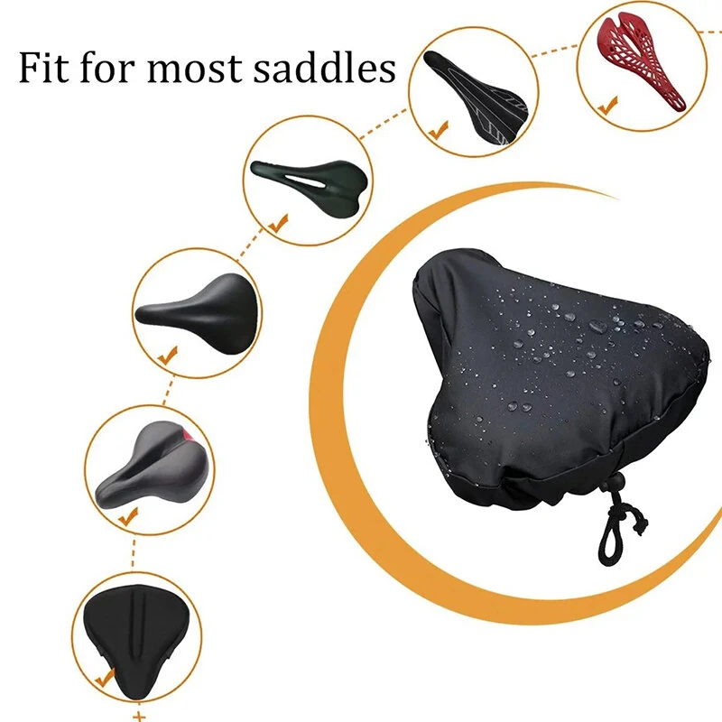 (image for) XANES 1pcs Oxford Cloth Waterproof Bike Seat Cover Protective Cushion for Outdoor Cycling