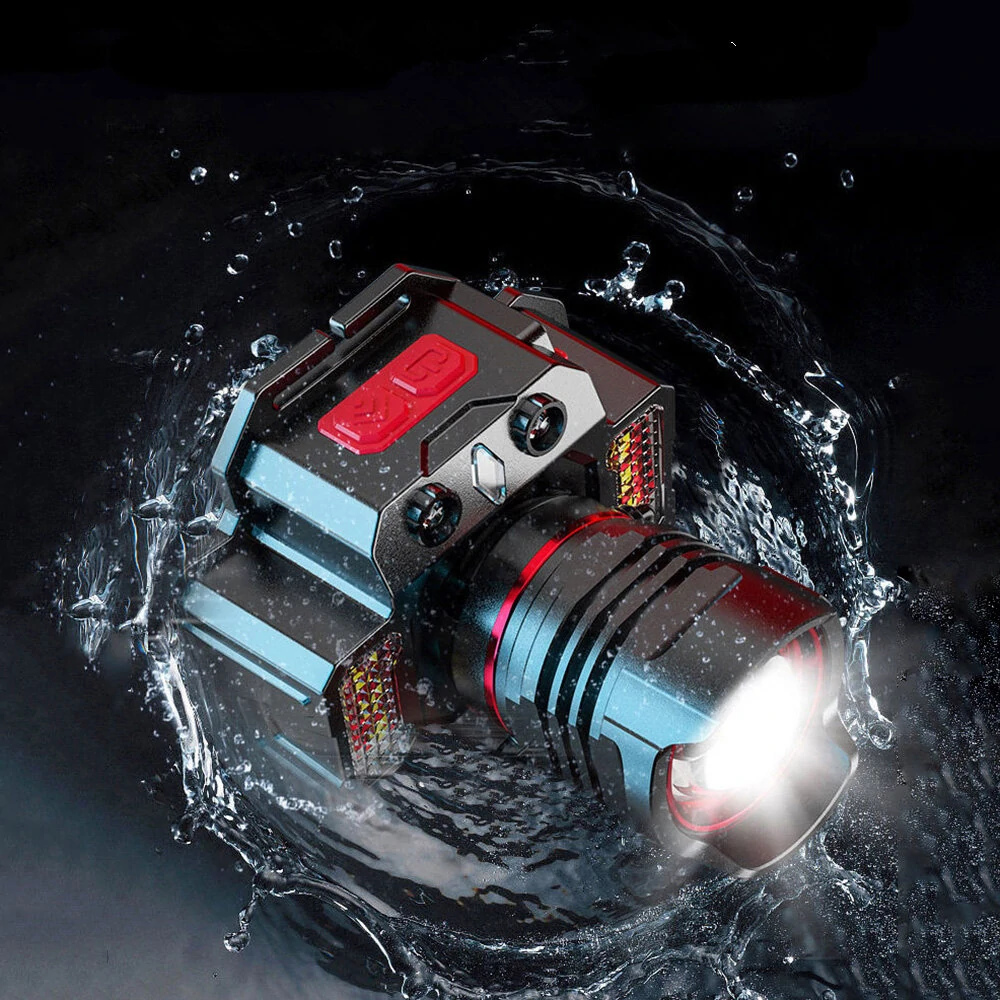 (image for) XMUND Portable Sensor Headlamp USB Rechargeable Zoom Fishing Torch Outdoor Super Bright Waterproof Headlamp Camping Lamp XD-HL1
