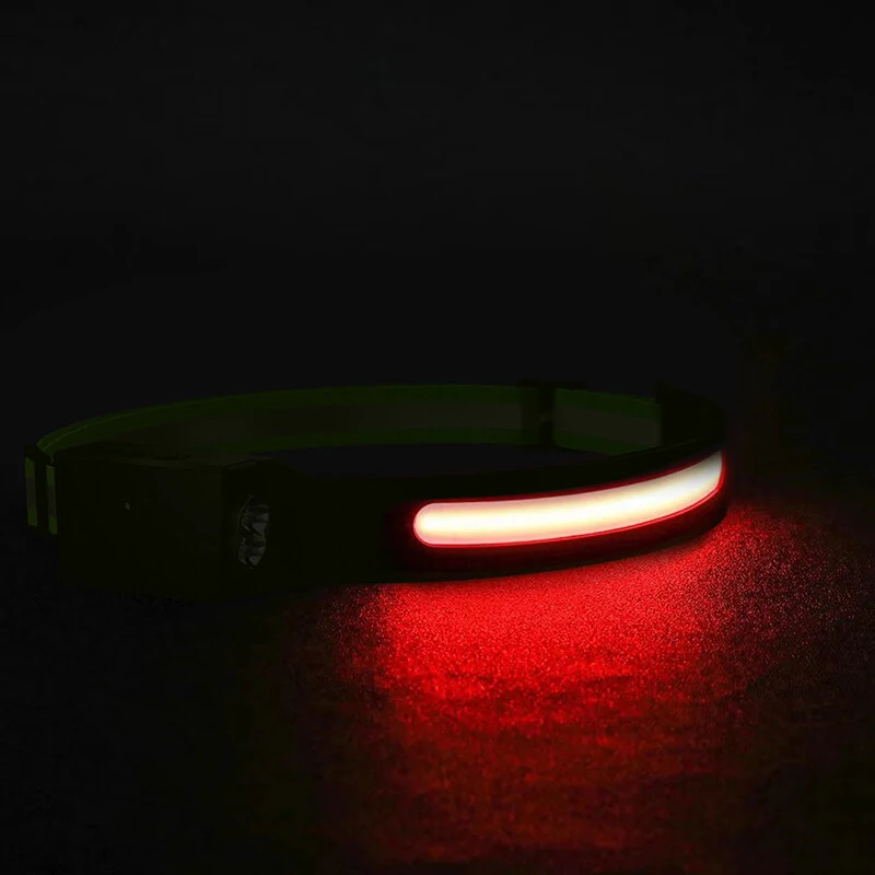 (image for) ZTTO 350LM COB Wave Sensor Smart LED Headlamp With USB Rechargeable Battery Yellow/Blue AUX Light Waterproof Head Lamp For Running Fishing Hunting Outdoor Flashlight Work Light Torch
